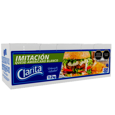 Queso Americano Blanco Clarita Rebanado 2 kg