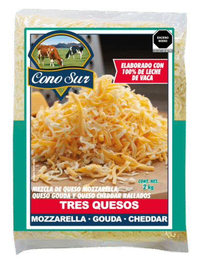 Queso Tres Quesos ConoSur Rallado 2KG